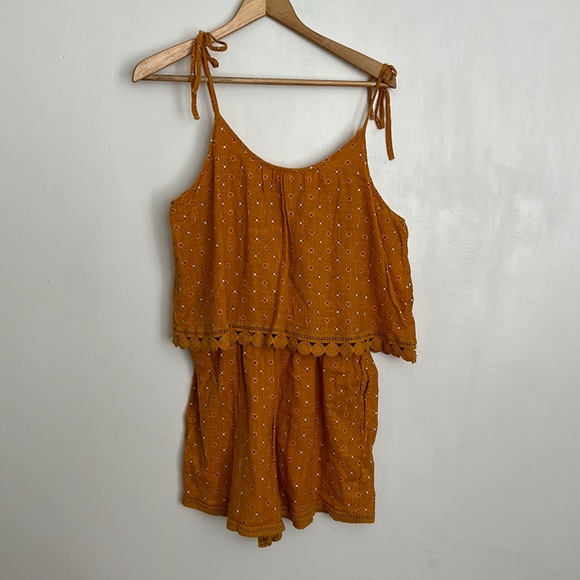 aerie Pants - Aerie Embroidered Floral Romper